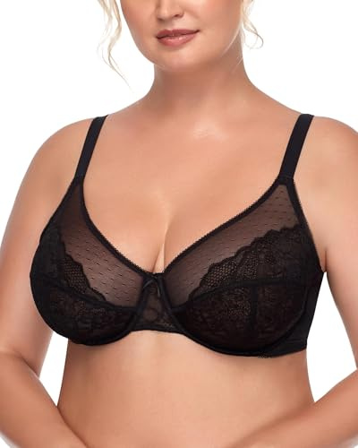 HSIA Bras for Women Minimiser UK Enchante Lace Full Coverage Underwired