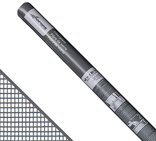 ADFORS Standard Screen, 48 Inches x 84 Inches Roll - Replacement Screen for Windows and Doors - Gray