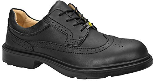 ELTEN Sicherheitsschuhe OFFICER ESD S2, Herren, Leder, Stahlkappe, leicht, elegant, Schwarz, Größe: 43