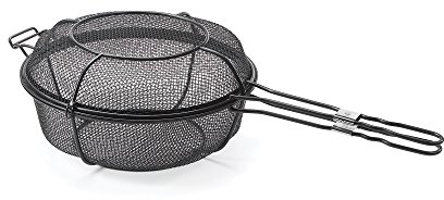 OUTSET QD77 Grill, 1 EA, Black Chef's Outdoor Basket and Skillet