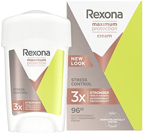 Rexona Maximum Protection Crema Antitranspirante Stress Control 45ml - Pack de 3
