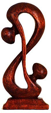 Simandra träfigur skulptur abstrakt träfigur staty Afrika Asien handarbete dekoration ansluten
