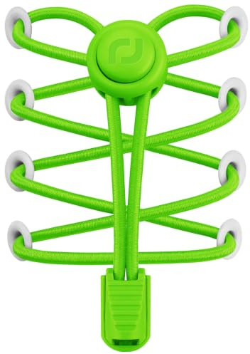 RJ-Sport Tieless Elastic Shoe Laces for Adults and Kids - Green