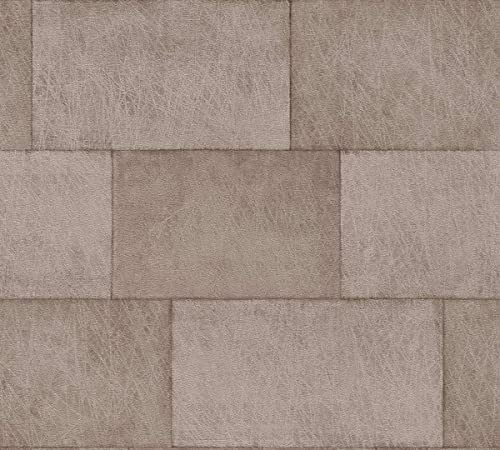 Livingwalls Stenutseende tapet modern brun 382013 fleece stentapet för vardagsrum kök 10,05 x 0,53 m tillverkad i Tyskland