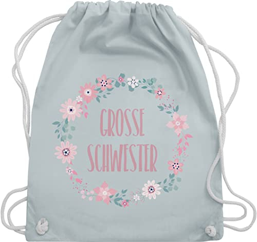 Turnbeutel Rucksack - Große Schwester - Schwesterherz - Unisize - Pastell Blau - geschenk für schweste grosse schwestern sis beutel geschwistergeschenk big sister schwer groß stoffrucksack