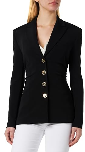 Pinko dam Edvige Fluid neoprenjacka Blazer, Z99_svart limousin, 46, Z99_svart limousin, 46