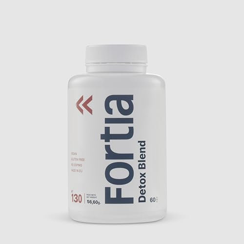 FORTIA DETOX BLEND potente depurativo, desintoxicador hepático, elimina toxinas. Contiene glutatión y extractos vegetales, Cardo mariano, cola de caballo, diente de león, y vitamina C.60 cápsulas.
