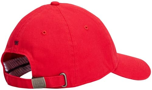Tommy Hilfiger Men’s Flag Soft Panel Cotton Cap, Red (Primary Red), One Size