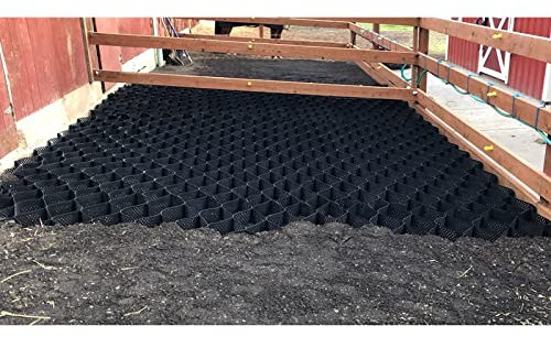 Geomalla resistente para calzadas y caminos de estacionamiento, 2 pulgadas de profundidad, estabilizador de grava, fácil de cortar y antideslizante, rejilla duradera (2 x 7 m)