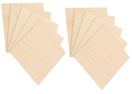 DOITOOL 10piezas Tableros De Madera Láminas De Aglomerado Para Bricolaje Placas De Madera