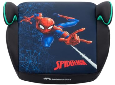 Bebeconfort Disney Gaia i-Safe​, Asiento Elevador Coche, 6-12 Años, 128–150 cm, 22-36 kg, Silla Coche Spiderman, Ligera, Instalación Fácil con Cinturón, Acolchada, Tejidos Tacto Suave, Fun Spiderman