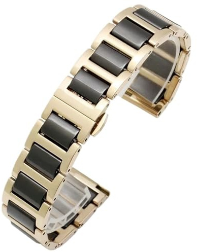 Keramiskt klockband 18 mm 20 mm 22 mm Universal Snabbkoppling Armband Rostfritt stål Vikbart spänne Armband