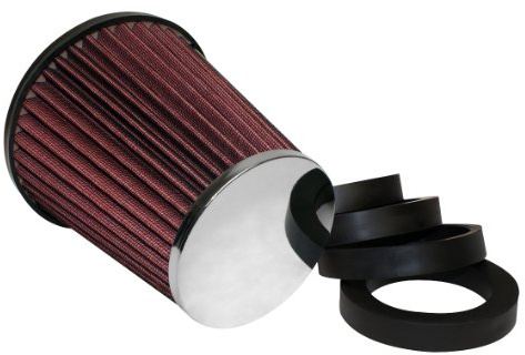 Eufab 17432 McKita - Filtro universale per aria, con 6 adattatori, colore: Rosso scuro