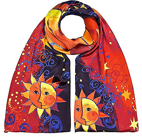 VON LILIENFELD® Foulard Soie Rosina Wachtmeister : Sole Femme Cache-Nez Écharpe Art