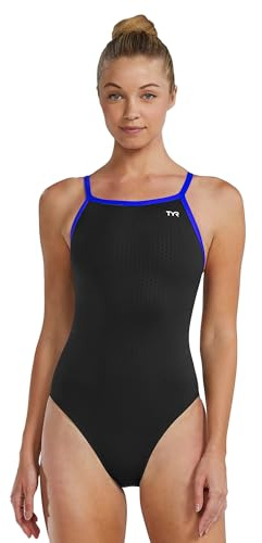 TYR Women's Durafast Elite Diamondfit Hexa One Piece Swimsuit Black/Blue