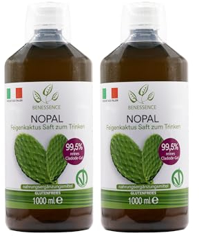 Benessence - Nopal – Kaktusfeigensaft zum Trinken mit 99,5% - 2L