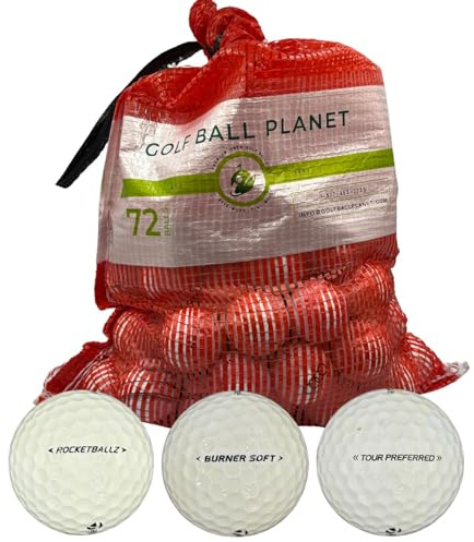 Golf Ball Planet 72 Used Golf Balls for Taylormade in Mesh Bag 3A/2A Condition