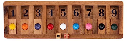 Engelhart – 350120- Shut The Number – Glücksspiel Café-Spiel – Familienspiel – ökologisches Holzspiel Ab 6 Jahre