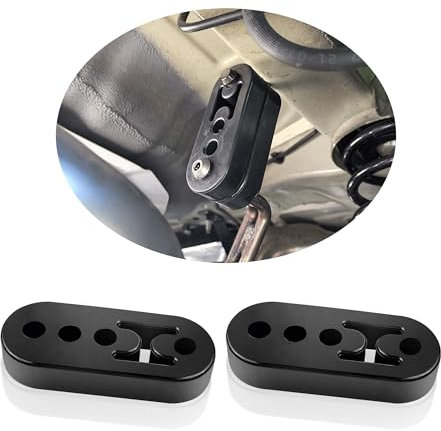 2 Piezas 12mm Agujero 4.25 EPDM 4 Agujero Colgador Cola de Escape Coche,Amortiguador de Silenciador Ajustable,Soporte Universal de Tubo de Escape para Coche,Camión,SUV (2 Piezas)