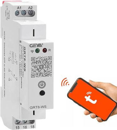 GEYA Relé de control de tiempo WiFi TUYA Interruptor de tiempo WiFi Interruptor de control remoto para el hogar inteligente 16A AC/DC110-240V