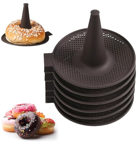 Silikon Donut-Form zum Backen, 6-teiliges Silicone Baking Molds Donut-Pfannen-Set Conical Shape Silicone Molds for Baking Gebäckset für perfekte Donuts und Bagels