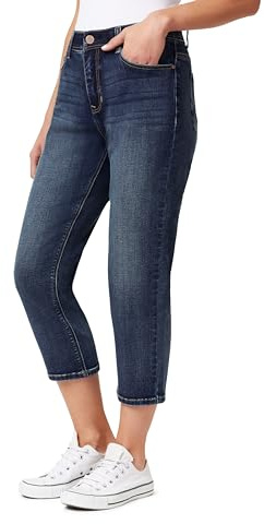 Angels Forever Young Capri Jeans for Women, Everluxe Sculpt High-Rise 23.5 Inseam, Straight-Leg Crop Jeans with Tummy Control, Savona, 12