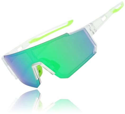 Rosedreamer Gafas de sol deportivas para hombre y mujer, polarizadas, UV400, para MTB, carreras, ciclismo, esquí, correr, color verde
