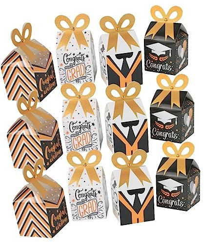 COLLBATH 12piezas Cajas De Dulces De Graduación Contenedor De Dulces Asas Caja De Decorativa Para Fiesta De Graduación Para Recuerdo De Fiesta