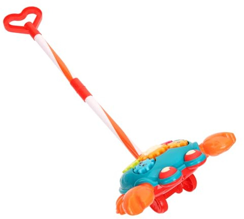 GenéRico Juguete para Empujar Bebé Andador De Cangrejo De PláStico 19.68X7.87X5.31In Juguetes De Arrastre Y Empuje para NiñOs PequeñOs Aprendiendo a Caminar