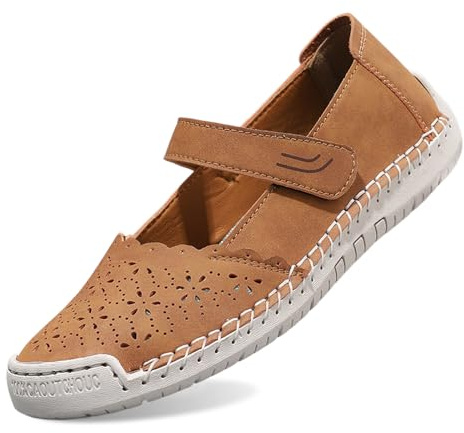 Cuwtheugwg Chaussures Orthopediques Femmes De Marche À Plateforme Baskets La Cour pour Mules Femme Été Sandale Talon Ete en Mesh Sneaker Légères Basse Léger Pantoufles Tongs (Brun,37)