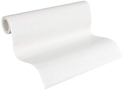 A.S. Création överdimensionerad fleecetapet Meisterfleece tapet 10,05 m x 0,53 m vit Made in Germany 570314 5703-14