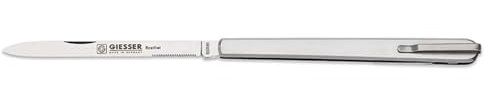 Johannes Giesser Messerfabrik Wurstprobiermesser mit Gabel und Lip Metall, Grau, M, 1012157210