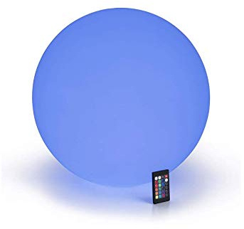 LOFTEK 20-inch LED Large Dimmable Light Ball: RGB 16 Color Changing Glow Ball with Remote Control, Waterproof Floating Pool Lights, Rechargeable for Nursery, Pool, Garden Decor
