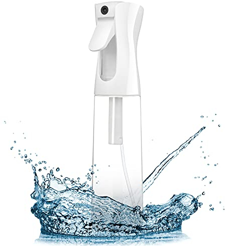 Flacone spray per capelli, nebulizzatore continuo per capelli, acconciature, piante e pulizia (300 ml, trasparente)