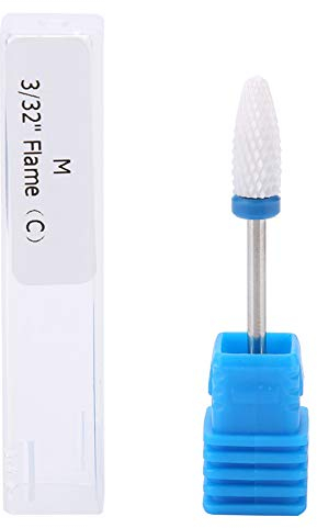 5 Tipi di Punte Trapano in Ceramica, Punte Trapano per Unghie Strumenti per Manicure, Punta per Fresa a Forma di Testa Cilindrica per Trapano per Manicure(Testa di mais)