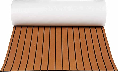EVA Schaum Boot, EVA Schaum Bodenbelag, Yacht Bodenbelag，Teak Eva Schaum Deck Teppich Selbstklebend Deck Bodenbelag Teppich Für Yachten, Motorboote, Surfbretter, Schwimmbäder usw. (240 x 90cm)