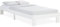 Homestyle4u 2521, Bett Einzelbett Holzbett 90x200 mit Lattenrost, Weiß Kiefer, Bettgestell Massivholz, Futonbett