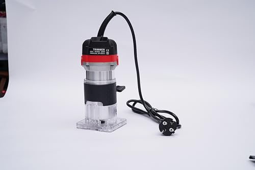 Fresadora eléctrica de 800 W, cortador de mano eléctrico de 1/4 pulgadas, laminador de madera, router eléctrico, fresadora de cantos, fresadora de madera para biselado, ranurado, acabado de