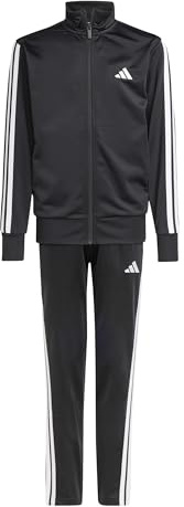 adidas Unisex niños Essentials Climacool Stripes Track Suit, black/white, 13-14 Years