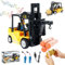 Wula Ferngesteuerter Gabelstapler Spielzeug, mit Boxen/Ton- und Lichtspray, Zwei wiederaufladbare Batterien & Ladegerät, Technik Auto Spielzeug Junge Geschenk