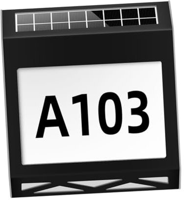 KITANDOVE 1 Satz Solar Nummernschild Solar-nummernschild-licht Solarleuchte Im Freien Adressnummern Hausnummern Solarlicht Led-solarleuchten -eisenphosphat-batterie (batterie) Black