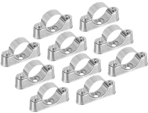 Sarini 10 pièces de Supports de tuyaux pour tuyaux d'un diamètre extérieur de 25 mm, Montage Mural, Montage au Plafond, Sangles rigides pour tuyaux/tuyaux métalliques