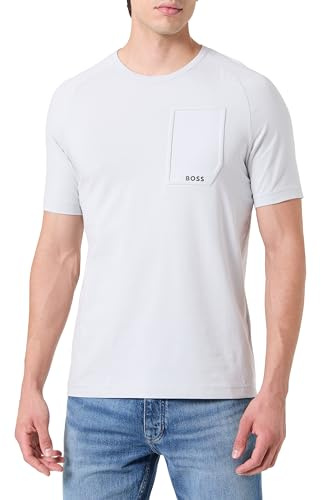 BOSS Men's Tee Urban Tech T-Shirt, 054light/pastel Grey, 6XL