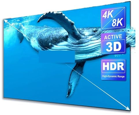 Pantalla para Proyector PSA01 Pantalla de proyección ALR enrollable de 100 pulgadas con rechazo de luz ambiental for proyección de alcance ultracorto Ed fijo e para Cine casa Camping Eventos Recreativ