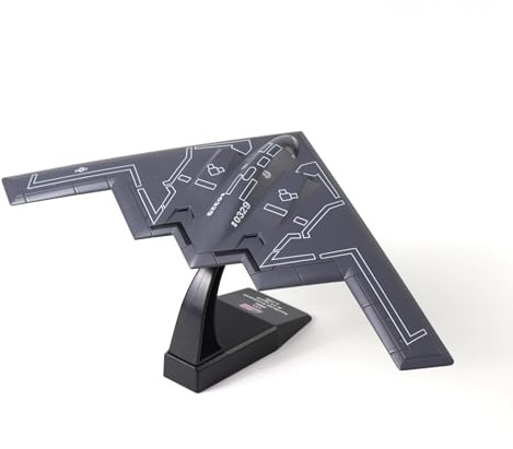 SEBUNAS 1/200 Skala B-2 Spirit Fighter Modell Stealth Bomber Flygplansmodeller B-2 Bomber Militär Metallgjuten Flygplansmodellbyggsats för vuxen samling eller present (USAF Spirit of Missouri)