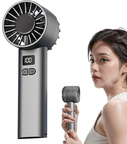 Générique Ventilatore a mano - ventilatore da scrivania elettrico portatile | Ventilatore portatile | Gadget a 100 velocità, display a LED