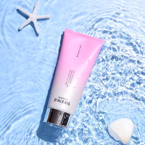 Scrub exfoliant capillaire 200 ml 98% naturel sans eau avec rose de damas, fleur d’oranger, acide hyaluronique et fleur de sel pour purifier, apaiser et hydrater le cuir chevelu