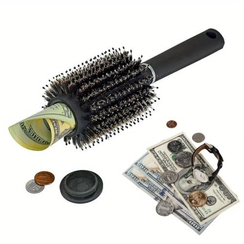 NINFEIQI Diversion Safe Hair Brush with Hidden Storage Stash Safe to Hide Money Jewelry or Valuables at Home, Festivals, Car, Travel etc