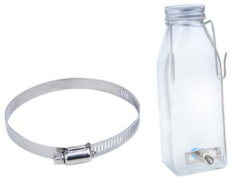 FUTUREORYY Bebedero Colgante para Pequeños Animales Botella de Agua para Hámster con Anillo de Fijación para Conejos y Mascotas Pequeñas Sistema Silencioso y Fácil