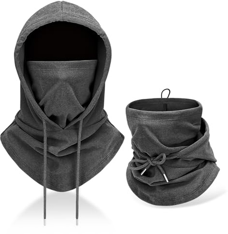 AYPOW Cagoule Ski Hiver Coupe-Vent Masque de Ski Unisexe Respirant Balaclava Polaire Homme Femme Thermique Chaude Tour de Cou Doux Bonnet Chapeau Masque pour Vélo Ski Running Snowboard